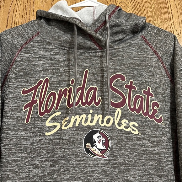 Colosseum Women’s Gray Multi “Florida State Seminoles” Pullover Hoodie Sz-L - Picture 2 of 5